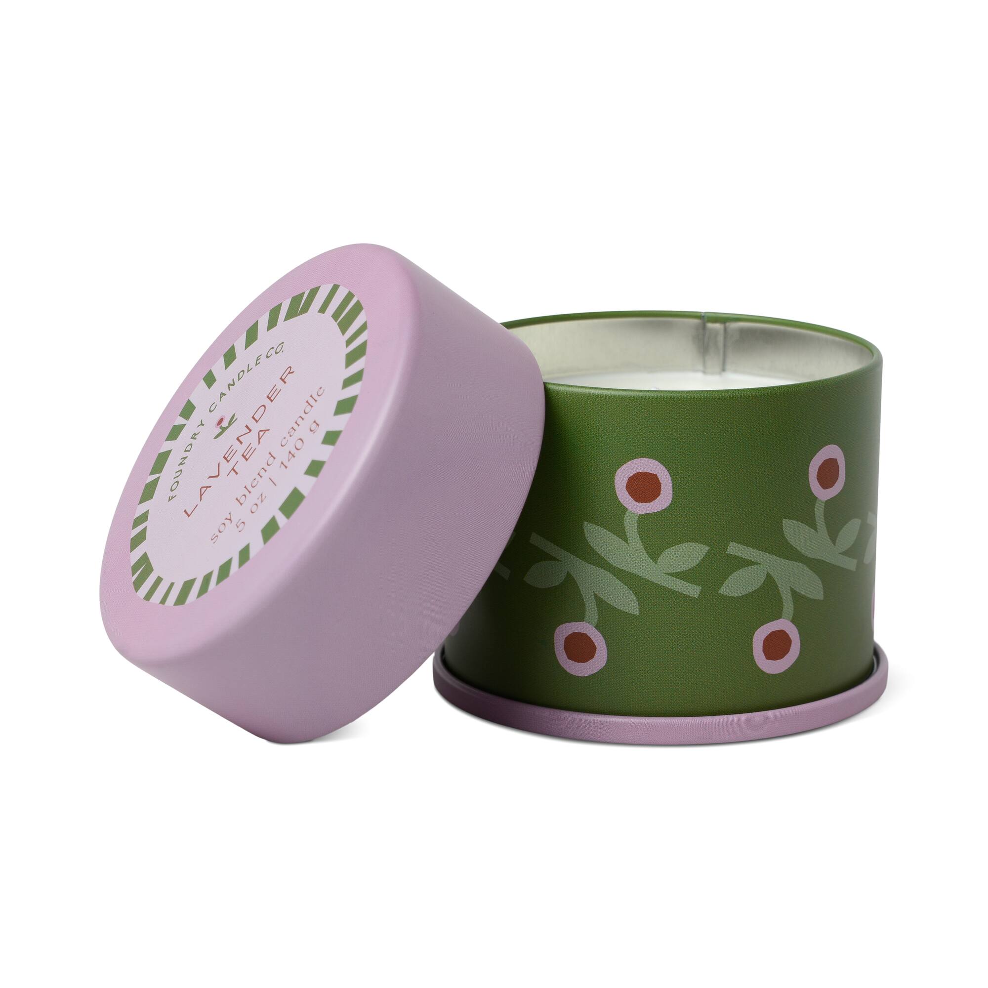 Foundry Candle Co. 5oz. Lavender Tea Soy Blend Candle Tin